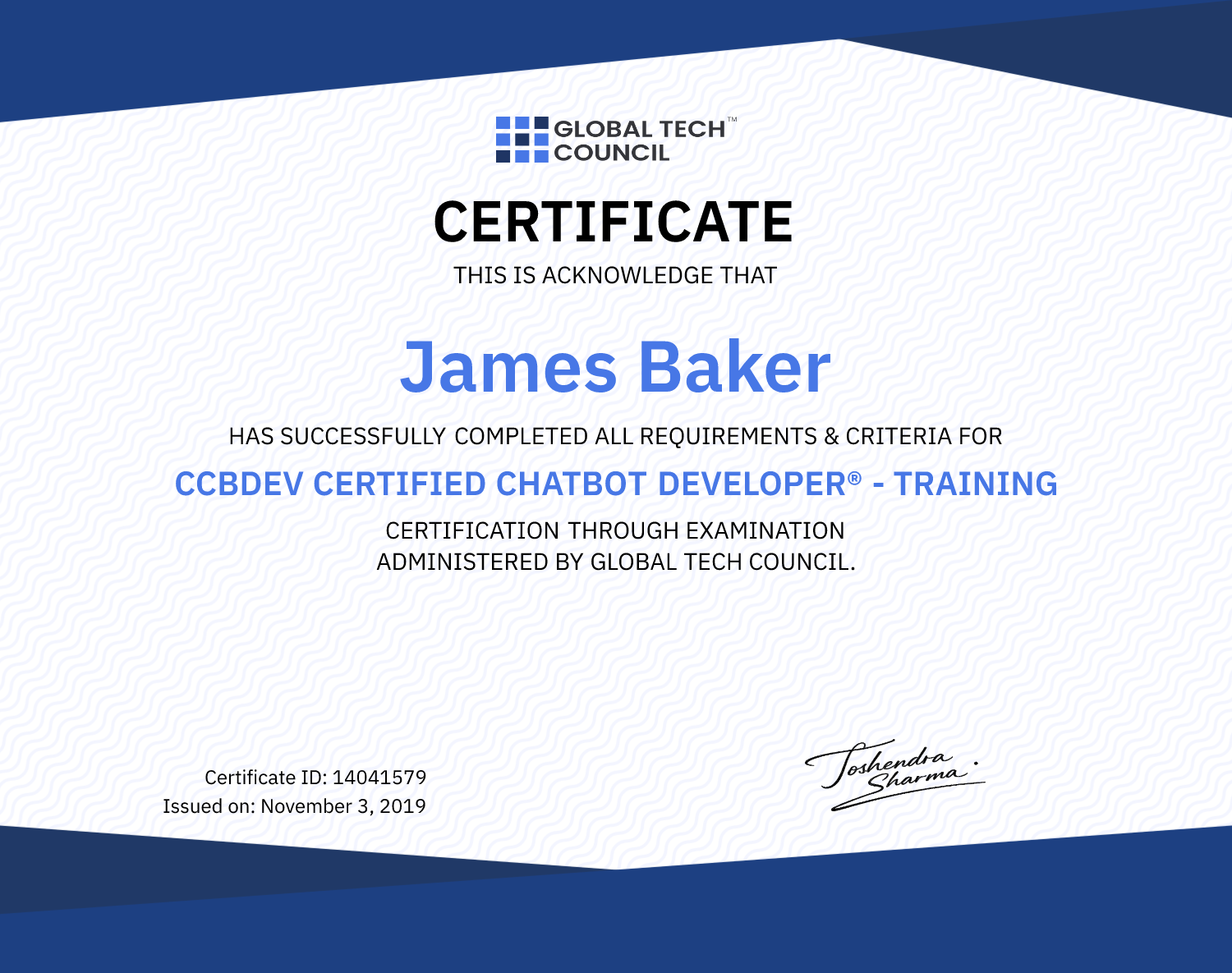 CCBDEV Certified ChatBot Developer® - Training