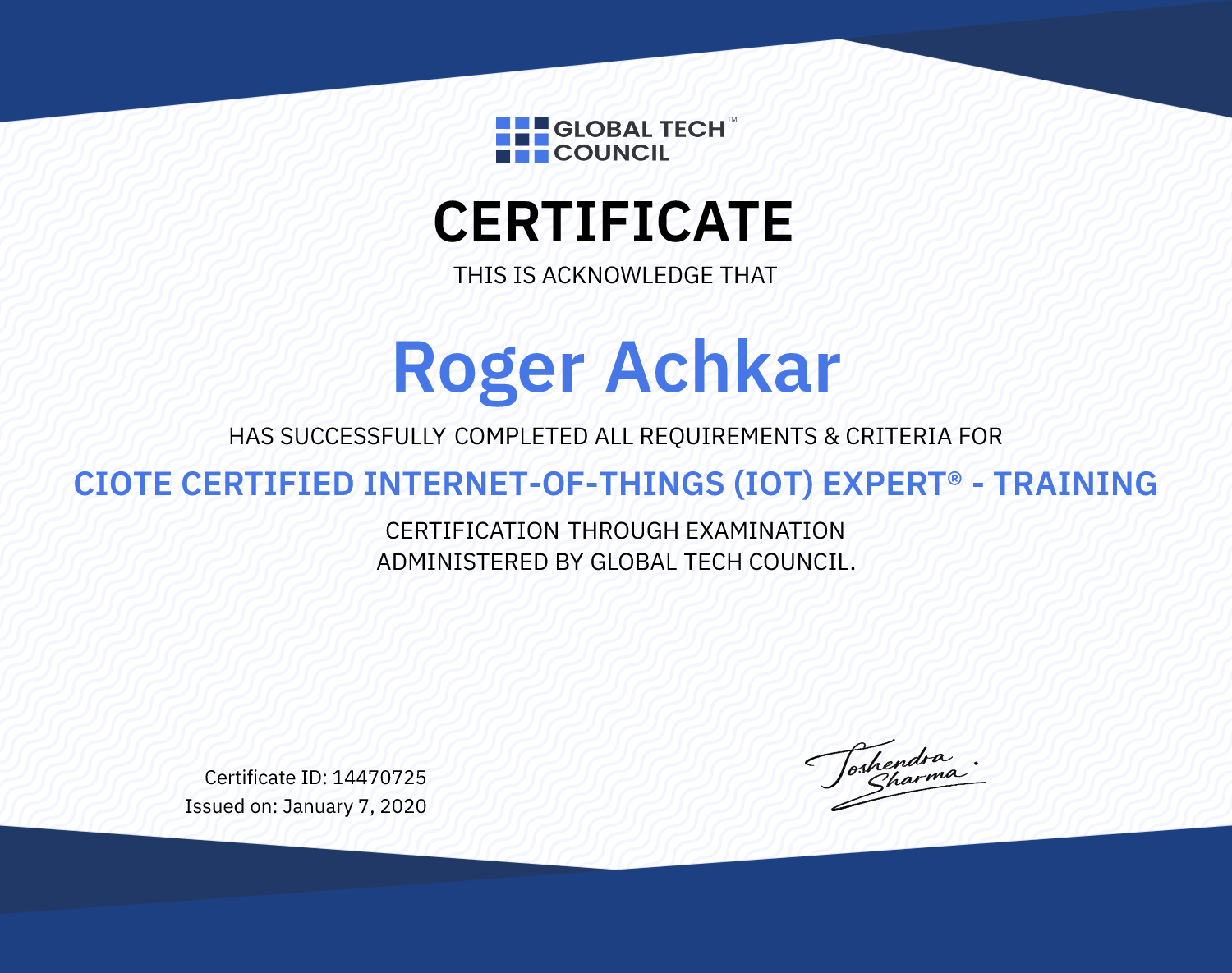 CIOTE Certified Internet-of-things (IOT) Expert® - Training