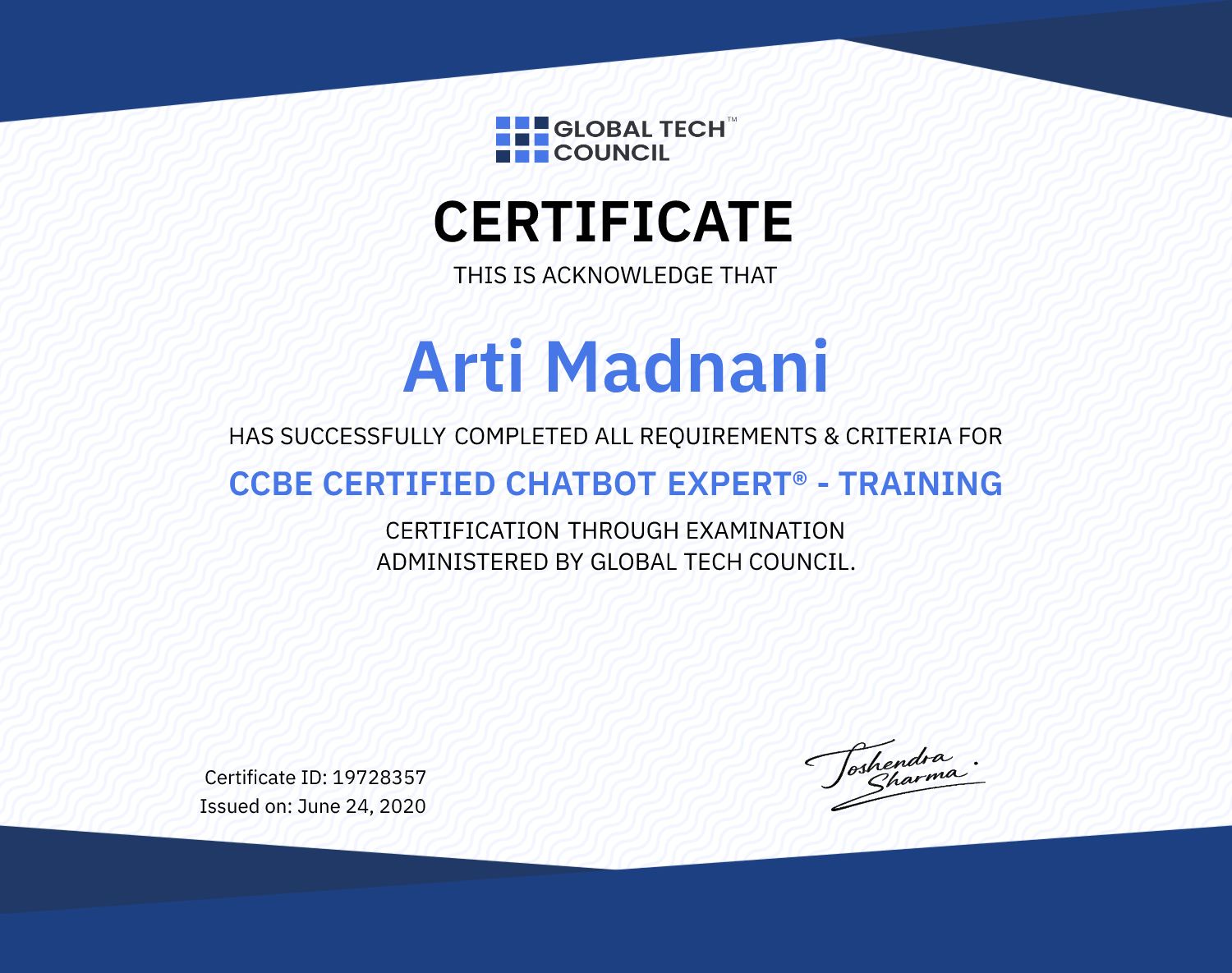 CCBE Certified ChatBot Expert® - Training